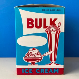 1954 Half Gallon Ice Cream Carton Unused