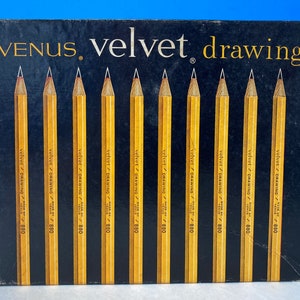 Vintage Venus Velvet Drawing Pencil Box