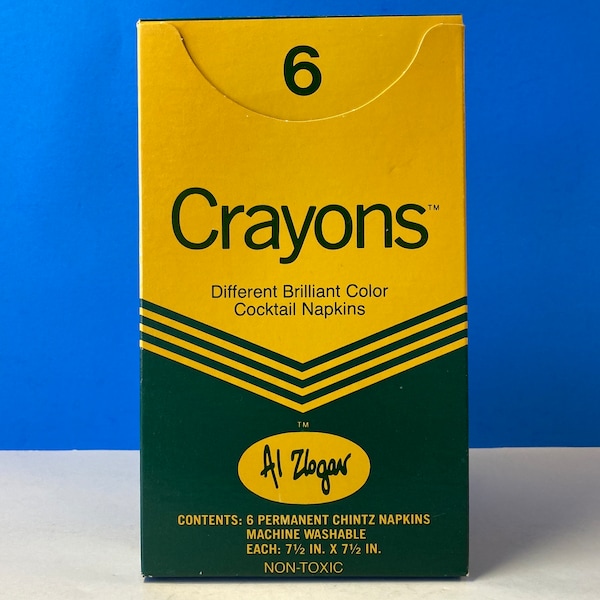 Vintage Crayon Colored Napkins