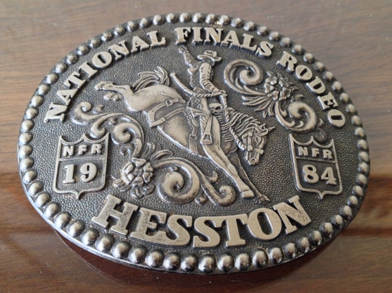 National finals top rodeo belt buckles