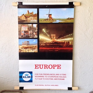 Cartel original de KLM Royal Dutch Airlines Europe