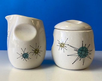 Franciscan Starburst Cream & Sugar Bowl Set