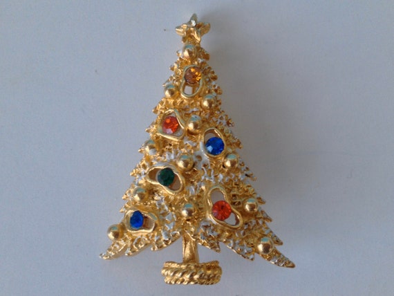 Arthur Pepper Christmas Tree Brooch - image 1