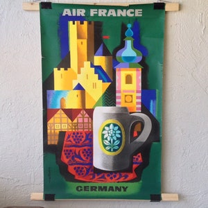 Cartel original de air france alemania aerolínea
