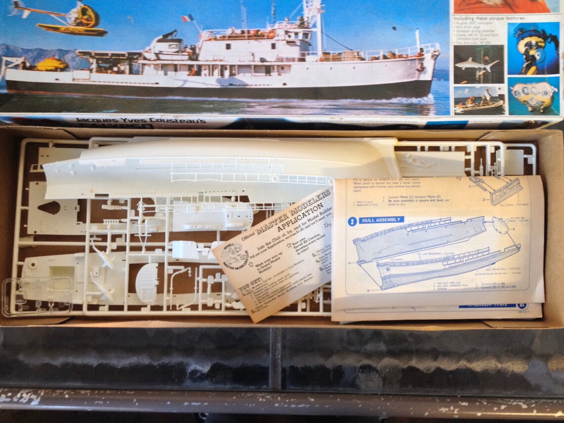 Vintage Revell JacquesYves Cousteau's Calypso Model Etsy