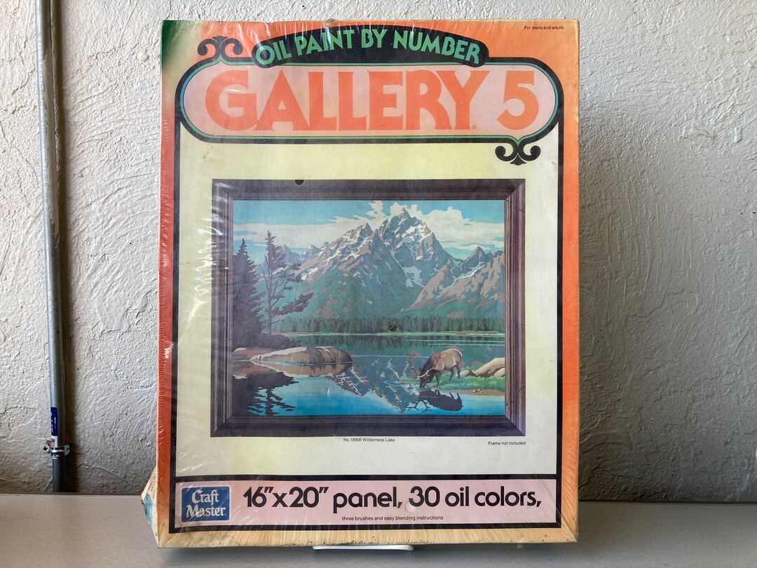 Craft Master Paint by Number Kit in Box Wilderness Lake Etsy