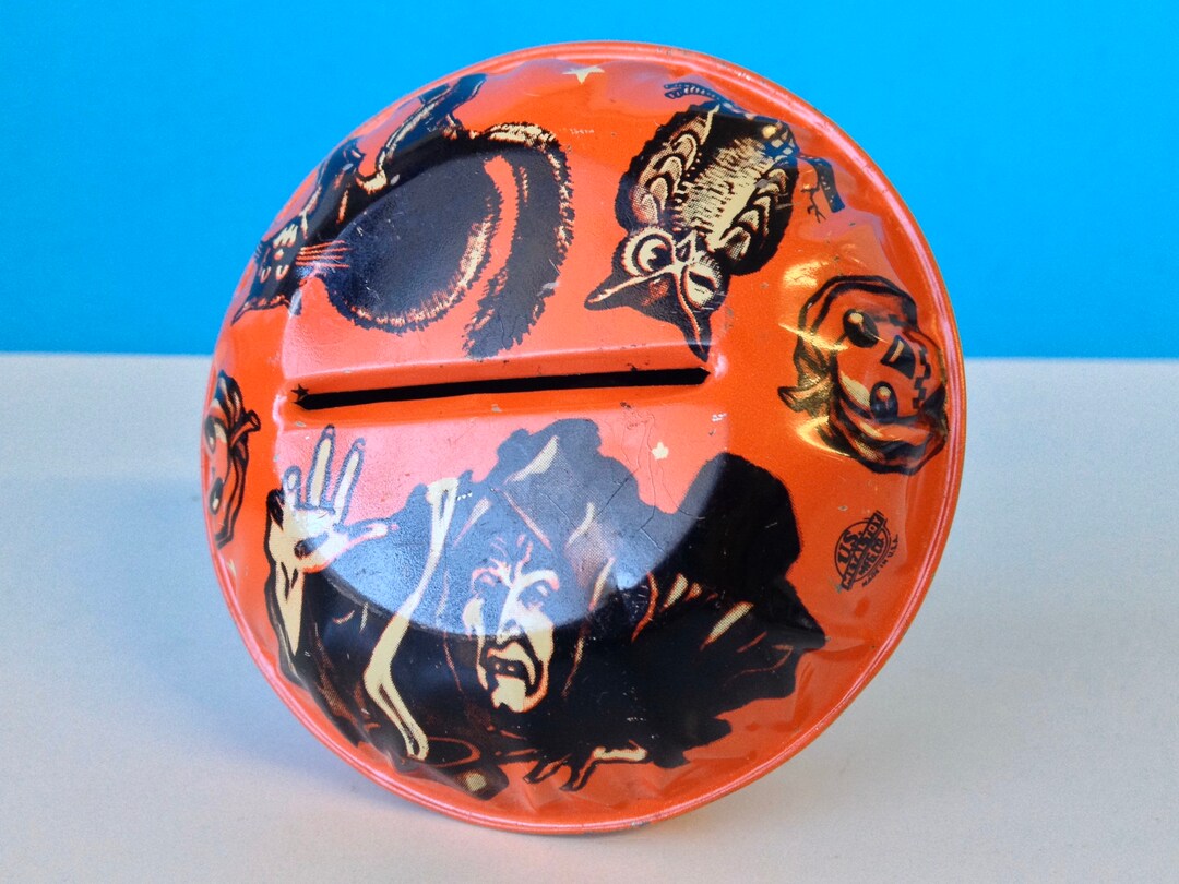 Vintage Halloween Rattle U.S. Metal Toy Etsy