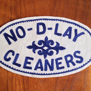 Vintage Bowling Patch NO-D-LAY CLEANERS