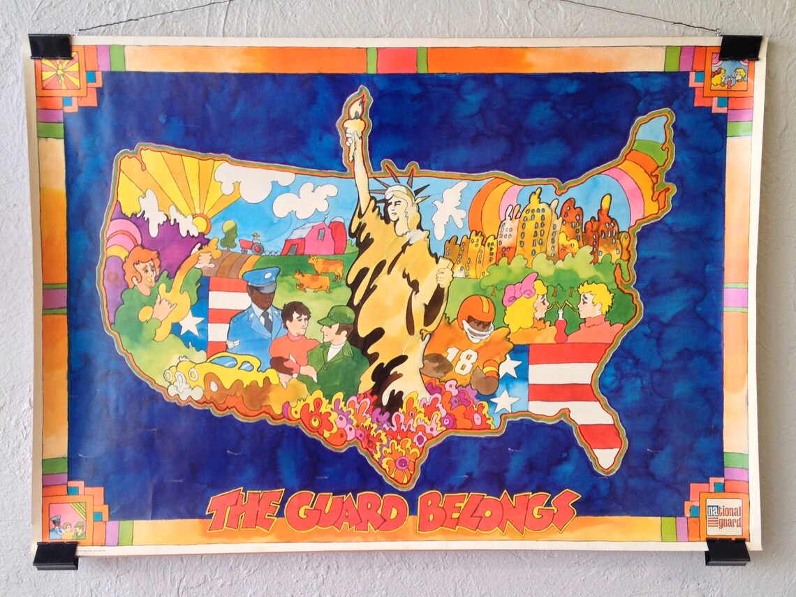 Vintage National Guard Poster - Etsy