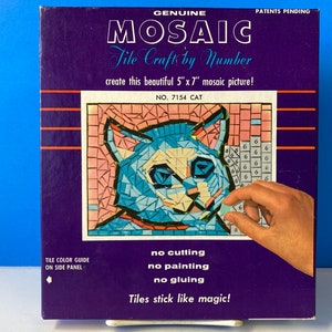 Renwal Mosaic Cat Tile Craft By Number Kit