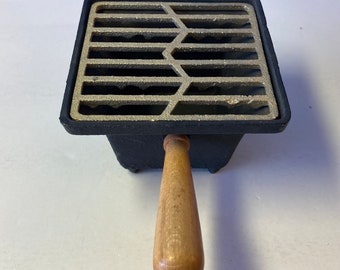 Vintage Hibachi Cast Iron Grill Includes 3 Individual Grilling