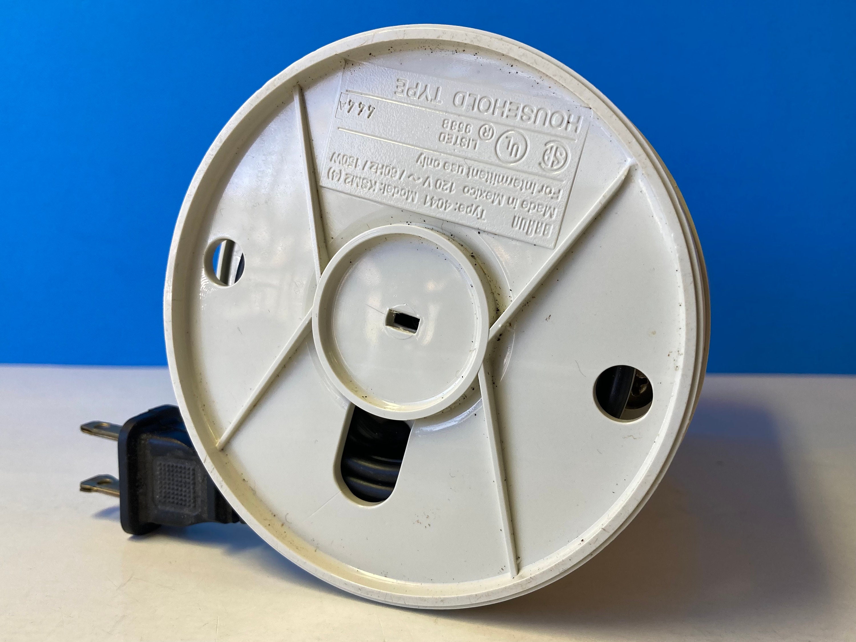 VTG Braun Electric Off-White Coffee Grinder Model KSM-2 Type 4041