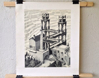 M.C. Escher Wasserfall Poster 1971