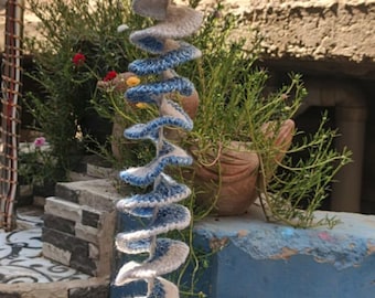 Crochet Wind Spinner PDF Pattern | Spiral Outdoor Hanging Garden Decor | Easy Beginner Tutorial