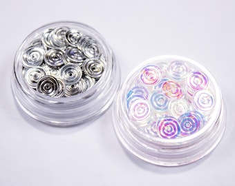 Disco Swirls (30 piezas): Adornos para uñas kawaii
