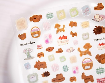 Sweet Poodle Nail Stickers, 3D Nail Decals