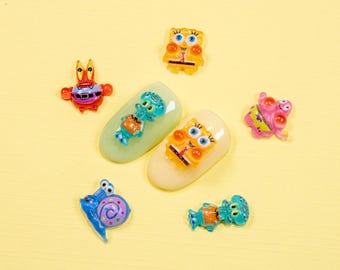 Underwater Character Nail Charms (5pc Set)