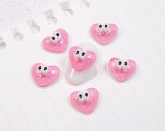 Charm per unghie a forma di cuore (2 pezzi)