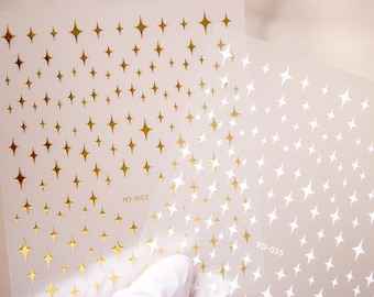 Twinkle Sparkle Nail Stickers, 3D Nail Decals