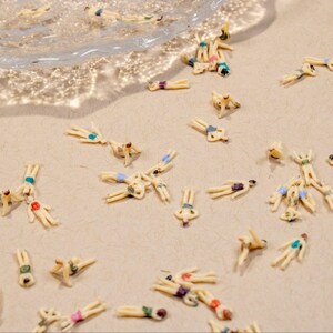 Tiny Swimmer Nail Charms (10pc): Colorful 3D Summer Nail Art image 2