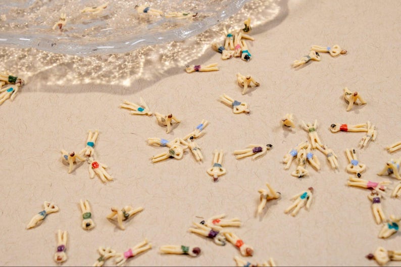 Tiny Swimmer Nail Charms (10pc): Colorful 3D Summer Nail Art image 2