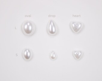 Romantic Pearl Shapes (30pc), Nail Charms