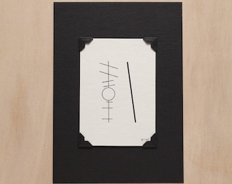 Lámina minimalista estampada con lámina metálica – Papel de cáñamo repujado para pared (A7) / Venice Beach