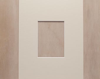 Kit de cartulina color crema – Cartulina de 8×10 con abertura personalizada para impresiones A7 / Kit de montaje flotante / Papel de respaldo para acuarela / Arte de pared