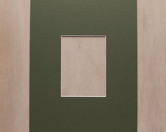 Kit de enmarcado Evergreen – Enmarcado de 8×10 con abertura personalizada para impresiones A7 / Kit de montaje flotante / Papel de respaldo para acuarela / Arte de pared