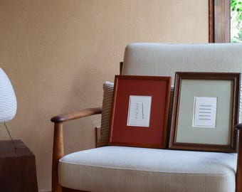 Kit de cartón para enmarcar – Cartón de 8×10 con abertura personalizada para impresiones A7 / Kit de montaje flotante / Papel de respaldo para acuarela / Arte de pared / Decoración del hogar