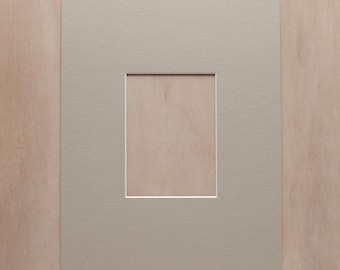 Kit de cartulina Lambs Ear (verde apagado) – Cartulina de 8×10 con abertura personalizada para impresiones A7 / Kit de montaje flotante / Arte de pared