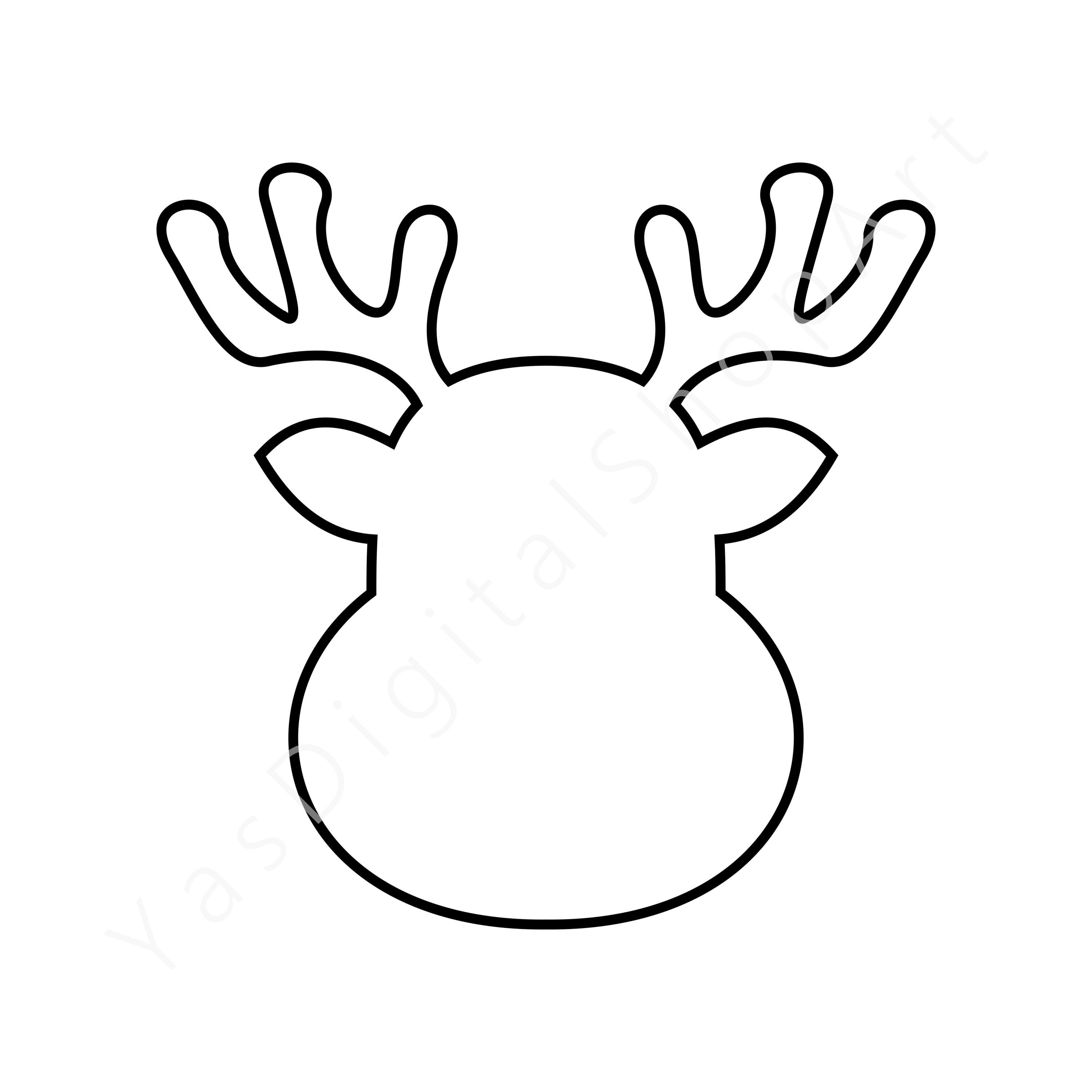 Reindeer line art - Etsy België, image size:3000x3000
