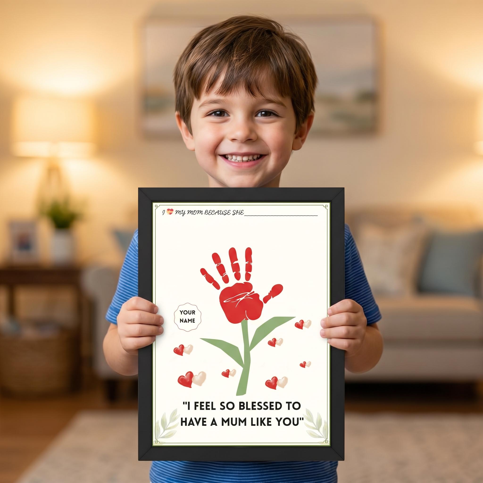 Mothers Day Flower Handprint Craft Keepsake | Printable PDF Craft ...