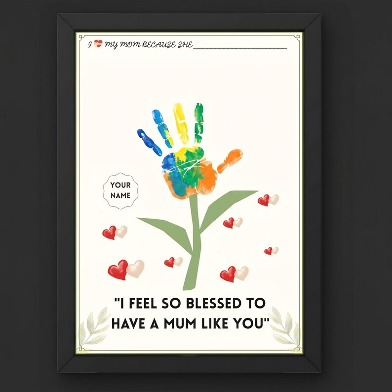 Mothers Day Flower Handprint Craft Keepsake | Printable PDF Craft ...