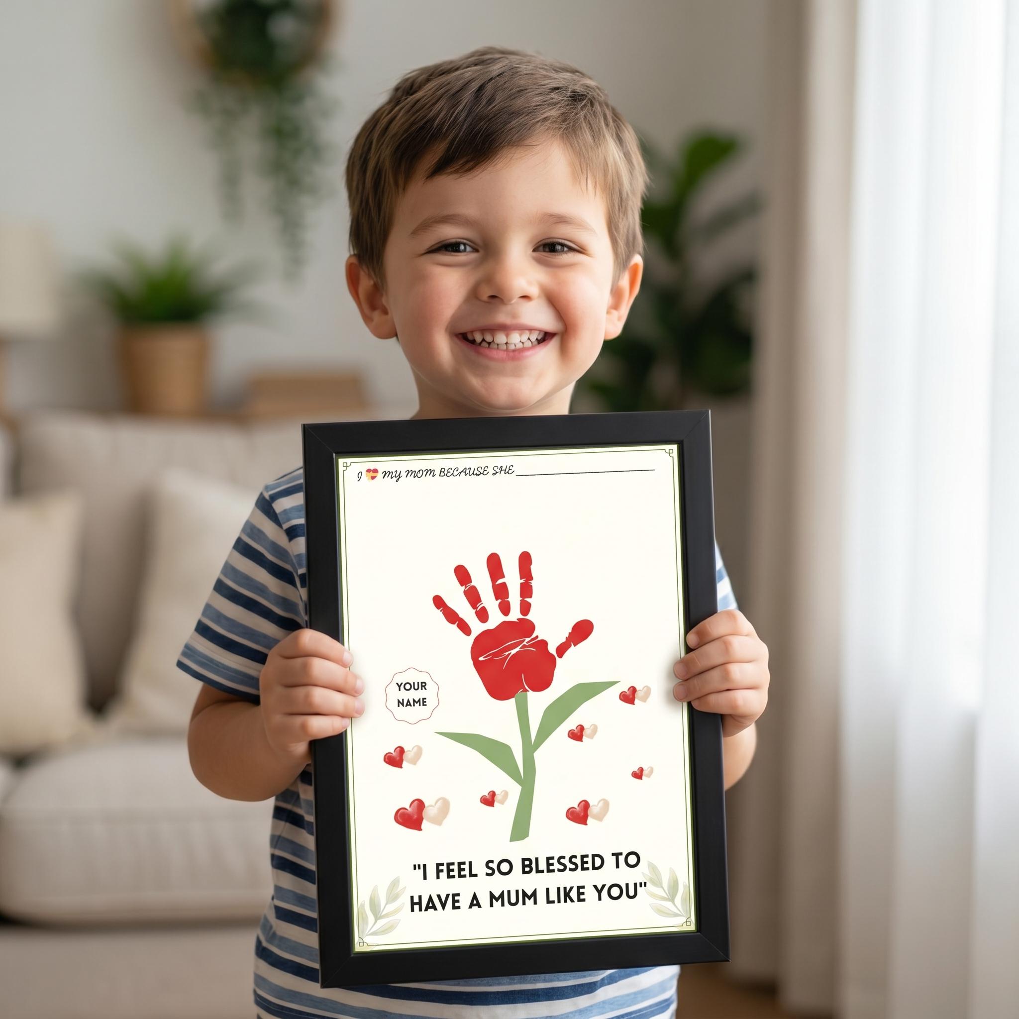 Mothers Day Flower Handprint Craft Keepsake | Printable PDF Craft ...