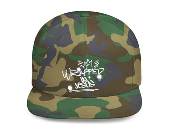 Snapback Jesus Graffiti à billet plat estampé | Chapeau Faith Streetwear