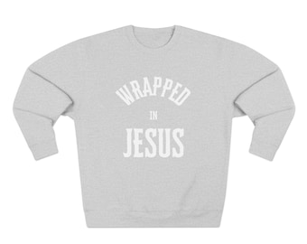 Insvept i Jesus-tröja med rund hals — Johannes 1:14 Troströja