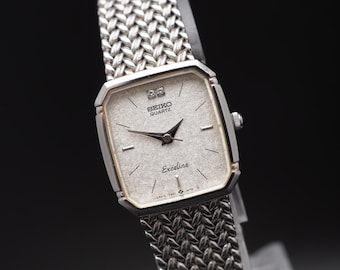 Vintage 1987 Seiko Exceline 7321-5910 Diamond Octagon Qz 19mm