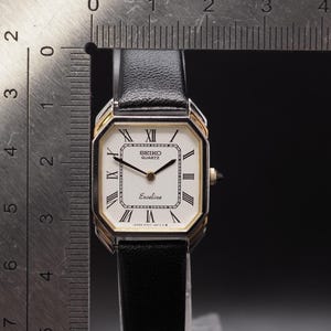 US Duty Paid 1981 N MINT Seiko Exceline 2320-6440 Two-Tone Roman Qz 22mm Women Watch Japan image 12