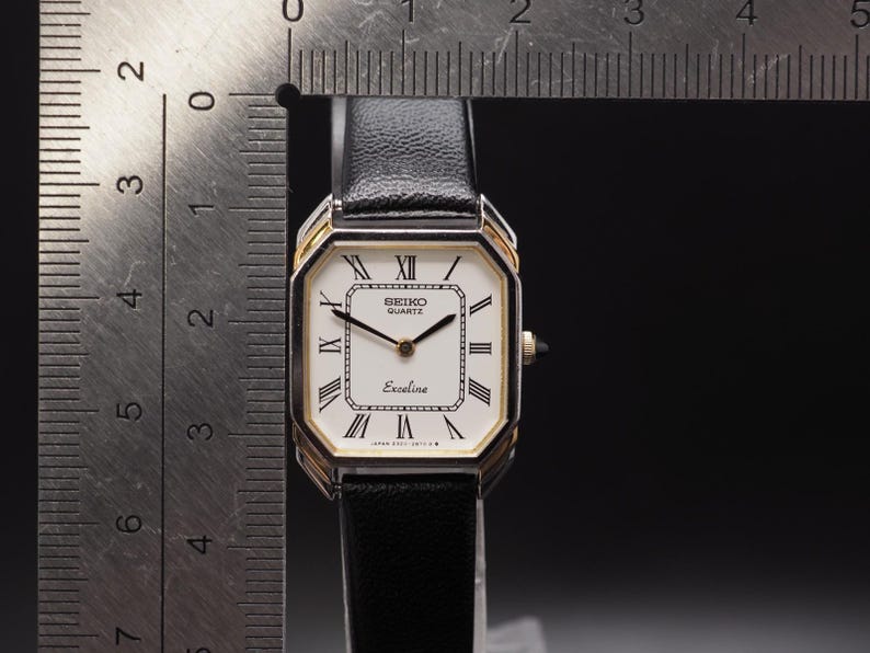 US Duty Paid 1981 N MINT Seiko Exceline 2320-6440 Two-Tone Roman Qz 22mm Women Watch Japan image 12