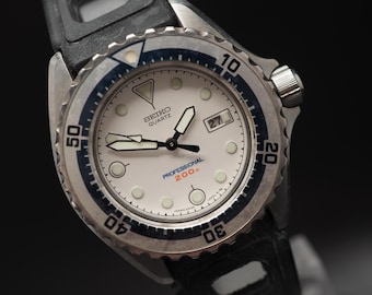 1985 N MINT Seiko Professional 2A22-0180 200 M Taucher Qz 37 mm Unisex-Armbanduhr JAPAN