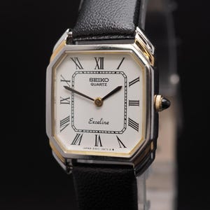 US Duty Paid 1981 N MINT Seiko Exceline 2320-6440 Two-Tone Roman Qz 22mm Women Watch Japan image 2