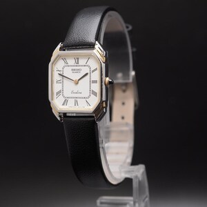US Duty Paid 1981 N MINT Seiko Exceline 2320-6440 Two-Tone Roman Qz 22mm Women Watch Japan image 3