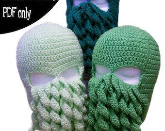 Crochet Pattern - Cthulhu Ski Mask - PDF file only