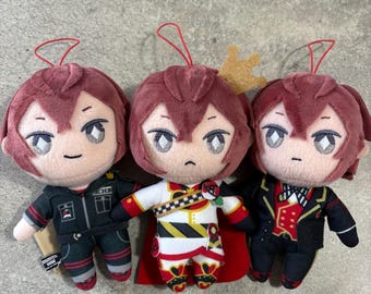 Twisted Wonderland Riddle Rosehearts Plush 16cm – Dorm Uniform Gym Outfit Set – Rare Prize Plush
