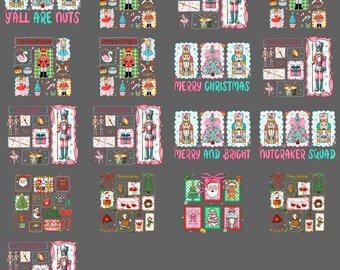 Christmas Nutcracker Squad PNG, Funny Ballet Dance Women Kids Holiday Clipart, Sublimation Digital Download