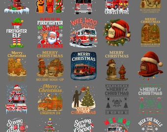Firefighter Xmas Lights PNG – Funny Fire Hydrant Christmas Holiday Humor Clipart, Firefighter Sublimation Download