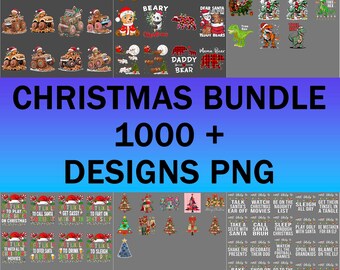 1000+ Christmas Bundle PNG – Winter Wonderland Festive Snowflake Clipart, Christmas Holiday Art Sublimation Pack