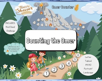 Zähle den Omer Kids Printable Aktivitätsposter