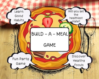 Sukkot Kinderspiel | Build-a-Meal Druckbare Aktivität (Digitaler Download)